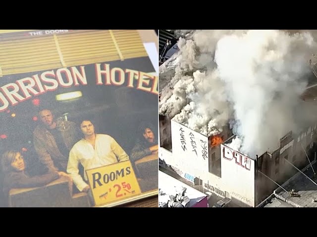 ⁣LA's Morrison Hotel, made famous by The Doors, damaged in massive fire