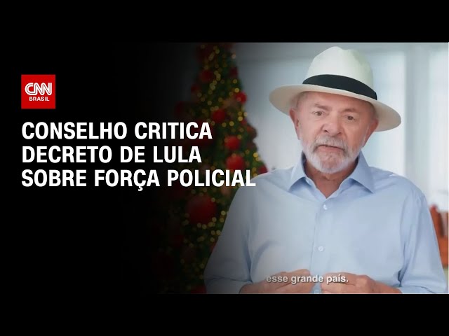 ⁣Conselho critica decreto de Lula sobre força policial | LIVE CNN