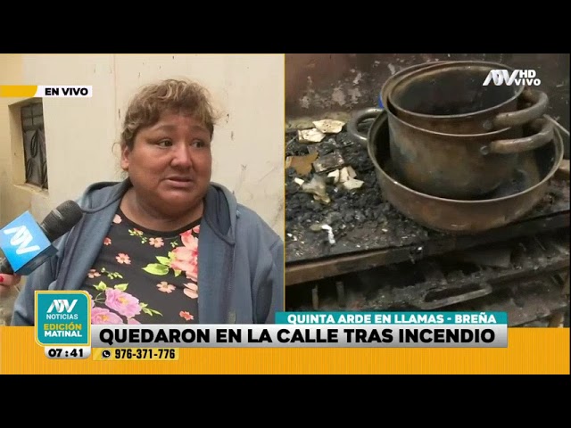 ⁣Breña: Varias familias se quedan en la calle tras incendio en quinta