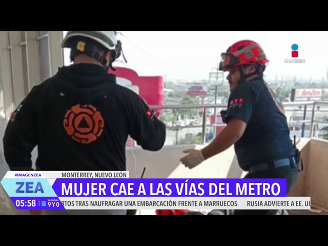 ⁣Mujer es impactada por un vagón del metro en Monterrey, Nuevo León