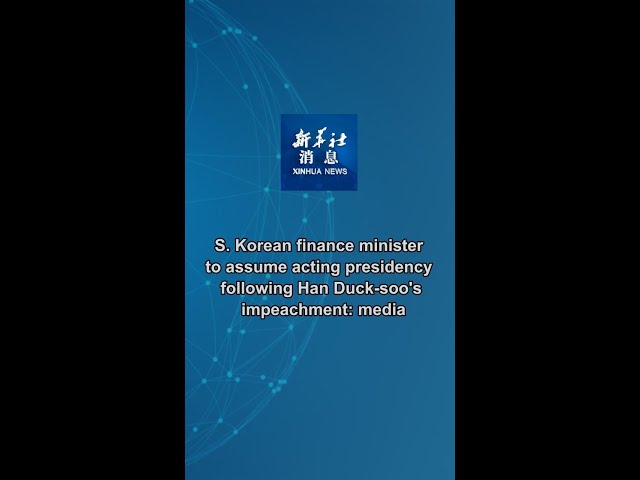 ⁣S. Korean finance minister to assume acting presidency following Han Duck-soo's impeachment: me