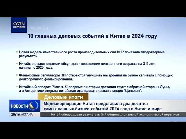 ⁣CMG представила два десятка самых важных бизнес-событий 2024 года в Китае и мире