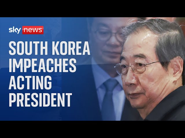 ⁣South Korea's parliament votes to impeach acting president