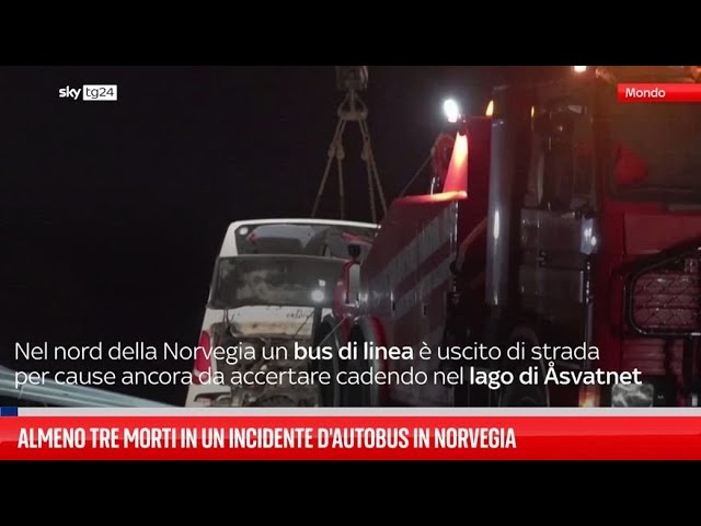 ⁣Tre morti in un incidente d'autobus nel nord della Norvegia