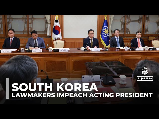 ⁣South Korea impeachments: Lawmakers vote to impeach acting president