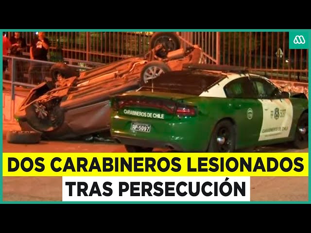 ⁣Dos carabineros lesionados tras persecución: Hay menores de edad detenidos