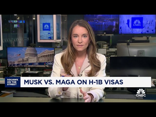 ⁣Musk vs. MAGA on H1-B visas