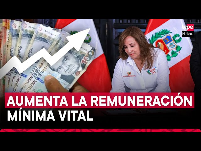 ⁣Presidenta Dina Boluarte suscribe decreto supremo sobre aumento de Remuneración Mínima Vital