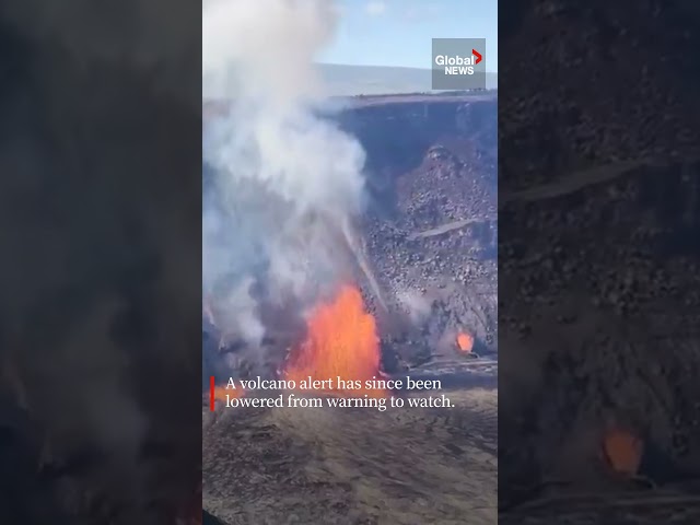 ⁣Hawaii's Kilauea volcano erupts, spews glowing red lava in stunning Christmas display 