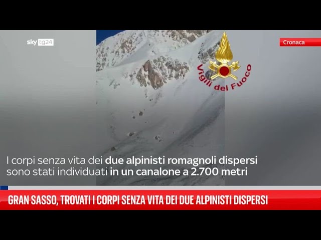 ⁣Gran Sasso, trovati i corpi dei due alpinisti dispersi