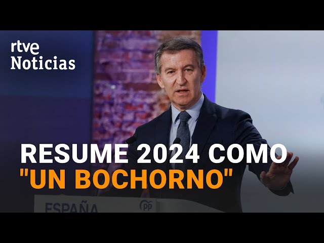 ⁣FEIJÓO asegura que 2024 ha sido un "BOCHORNO" por los "ESCÁNDALOS SIN PRECEDENTES&quo