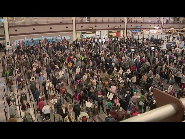 ⁣DIA flights delayed on busiest travel day