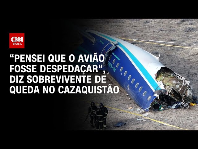 ⁣“Pensei que o avião fosse despedaçar“, diz sobrevivente de queda no Cazaquistão | CNN BRASIL