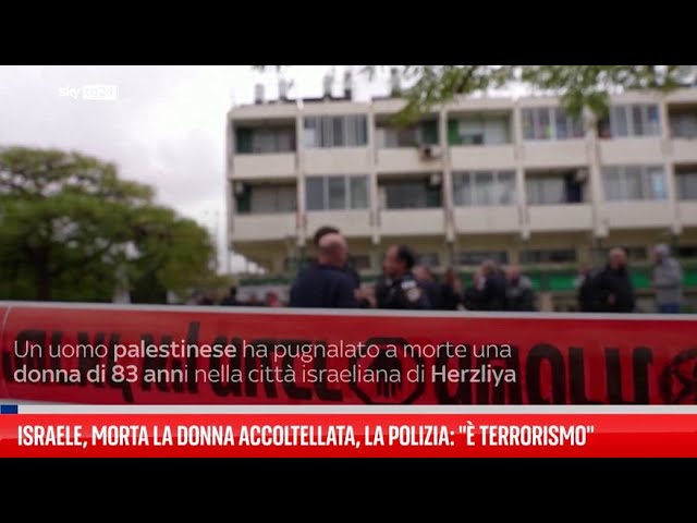 ⁣Israele, morta la donna accoltellata, polizia: "terrorismo"