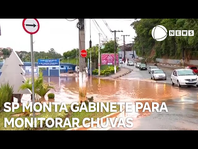 ⁣Defesa Civil de SP monta gabinete para monitorar chuvas