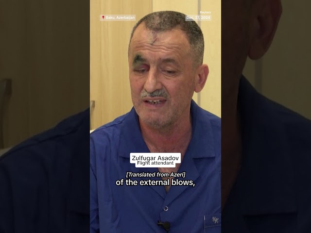 ⁣Survivor of Azerbaijan plane crash recalls hearing explosions during the flight