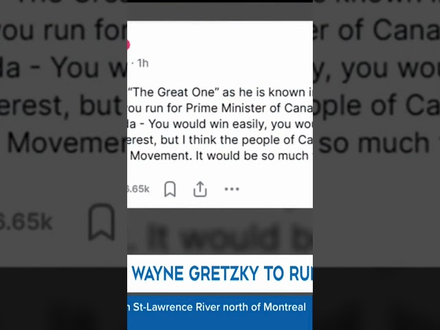 ⁣Donald Trump says he urged Wayne Gretzky to run for prime minister in Christmas visit