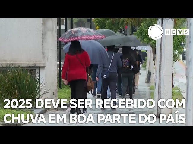 ⁣Chuva pode atingir boa parte do país na virada