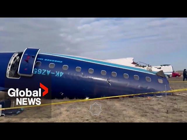 ⁣Azerbaijan Airlines flight which crashed diverted amid fog and Ukrainian drone alert, says Russia