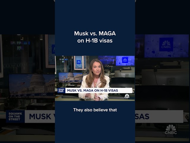 ⁣Musk vs. MAGA on H-1B visas