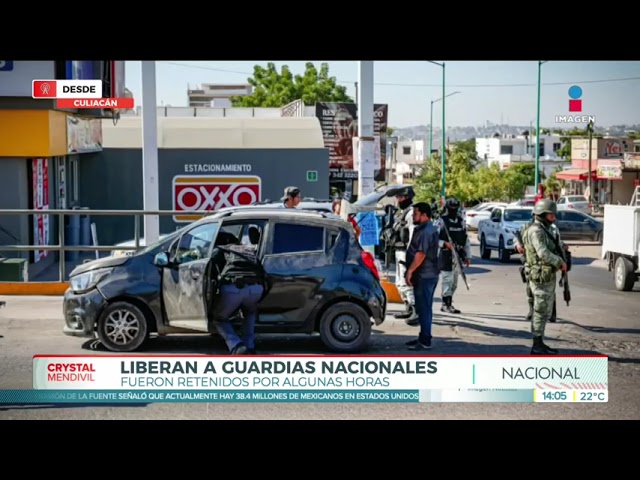 ⁣Grupos armados levantan a dos guardias nacionales en Culiacán | Noticias con Crystal Mendivil