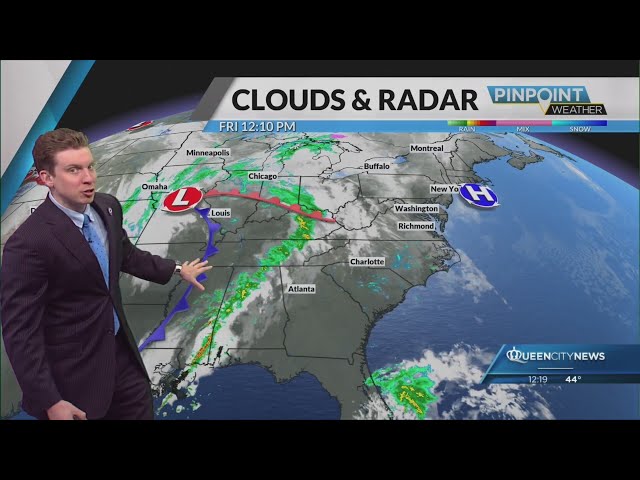 ⁣Tracking: Scattered showers, storms expected this weekend in Charlotte