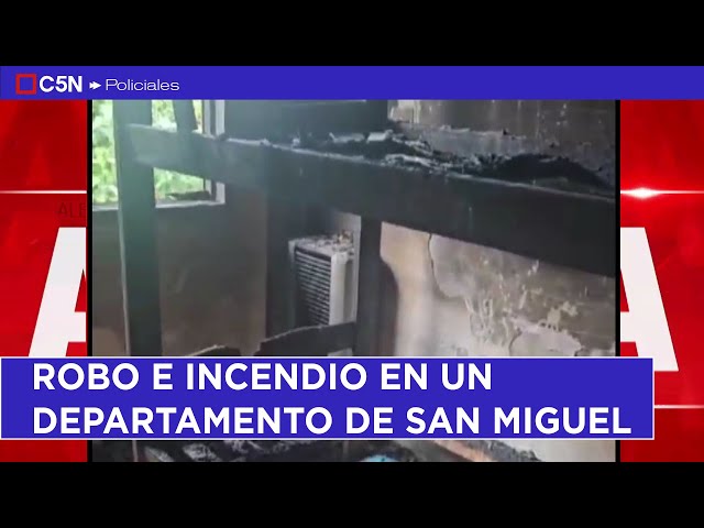 ⁣ROBO e INCENDIO en un DEPARTAMENTO de SAN MIGUEL