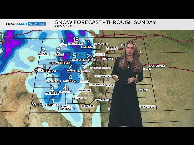 ⁣Steamboat Springs will see largest snow accumulations with weekend Colorado snow event