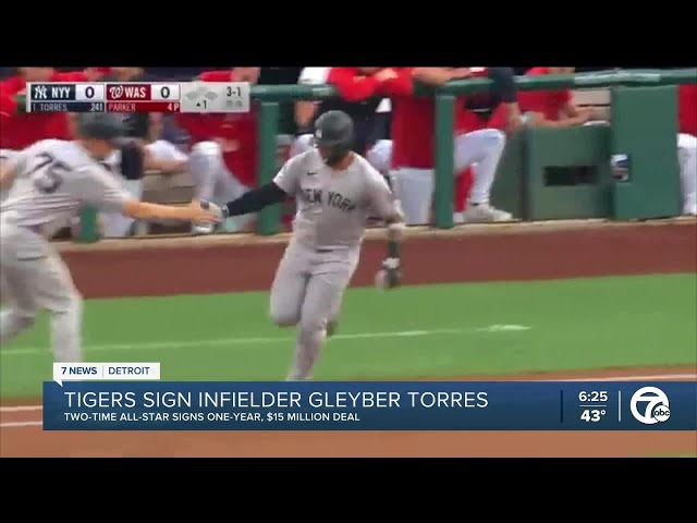 ⁣Tigers sign Gleyber Torres to one-year deal, sliding Colt Keith to first base