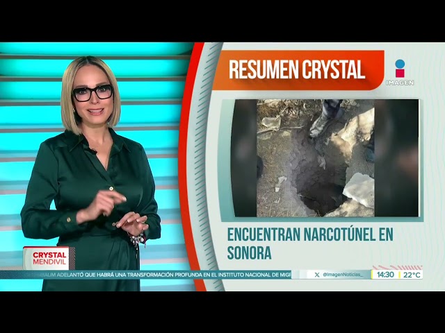 ⁣Encuentran narcotúnel en Sonora | Noticias con Crystal Mendivil