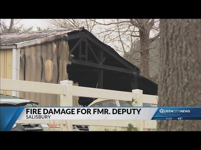 ⁣Fire destroys auto shop owned by former Rowan County deputy