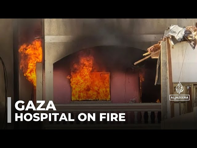 ⁣Gaza hospital on fire: Israeli forces attack Kamal Adwan facility