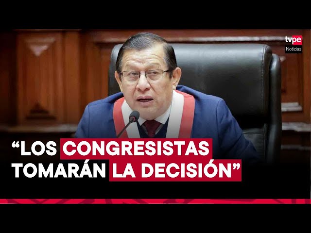 ⁣Presidente del Congreso se pronuncia sobre una posible moción de censura en su contra