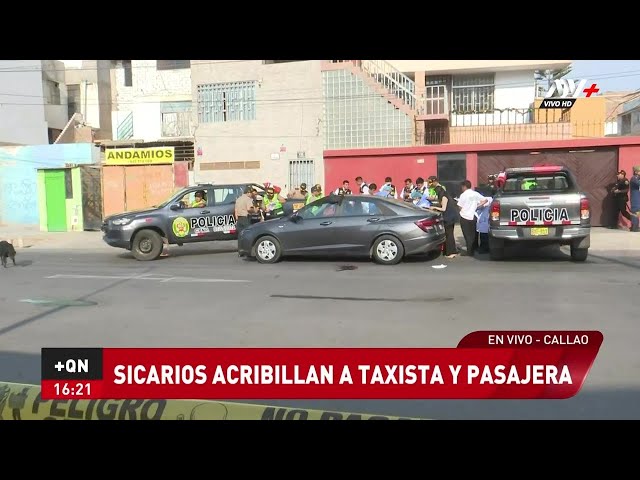 ⁣Callao: Sicarios acribillan a taxista y pasajera