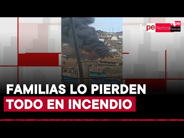 ⁣Independencia: bomberos atienden incendio en av. Las Américas