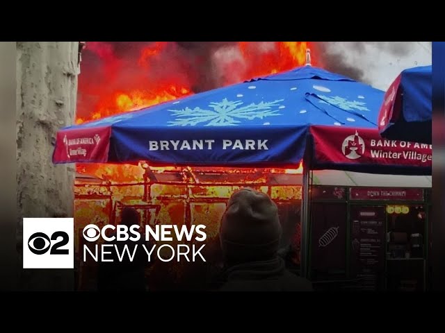 ⁣Cooking oil fire at Bryant Park holiday market destroys shops