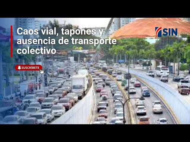 ⁣Caos vial, tapones y ausencia de transporte colectivo