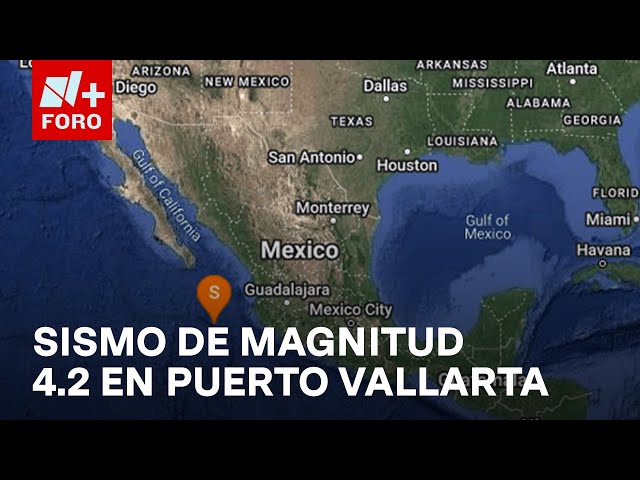 ⁣Se registra sismo de magnitud 4.2 en Puerto Vallarta, Jalisco - Las Noticias