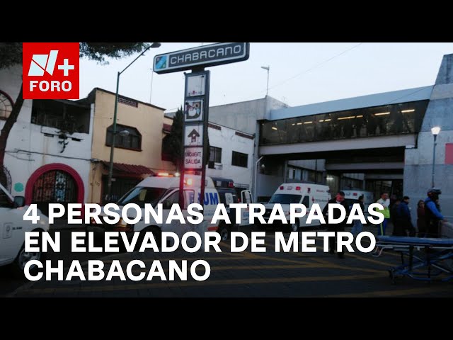 ⁣Cuatro personas quedan atrapadas en elevador en Metro Chabacano; Así los liberaron - Las Noticias