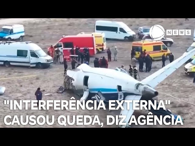 ⁣'Interferência externa' causou queda de avião no Cazaquistão, aponta investigação prelimin