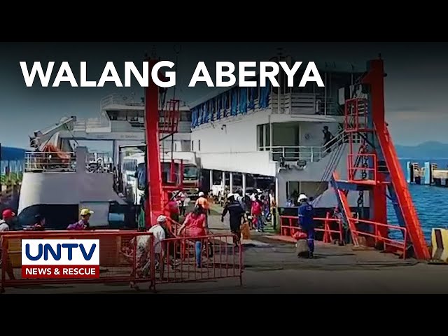 ⁣Mga biyahe ng barko sa Batangas port, walang aberya