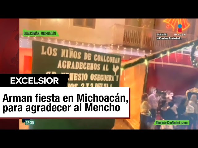 ⁣Coalcomán agradece regalos del “Mencho”, líder del CJNG