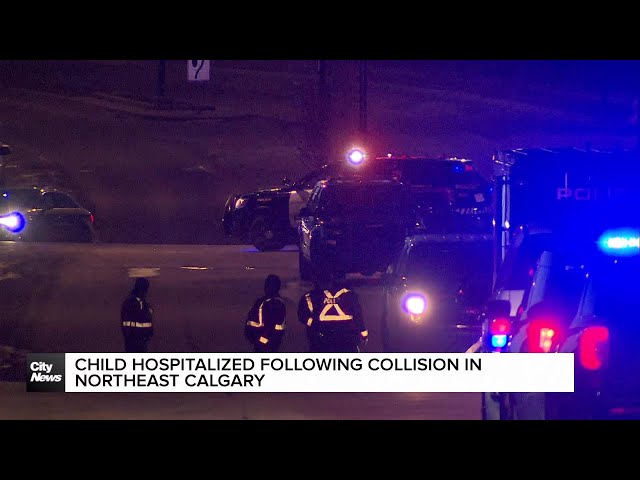 ⁣Child hospitalized following collision in Northeast Calgary