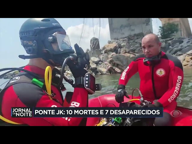 ⁣Sobe para 10 o número de mortos após queda de ponte no Maranhão