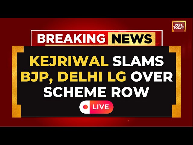 ⁣AAP LIVE: Arvind Kejriwal Hits Back at BJP and Delhi LG Over Welfare Schemes Controversy | LIVE