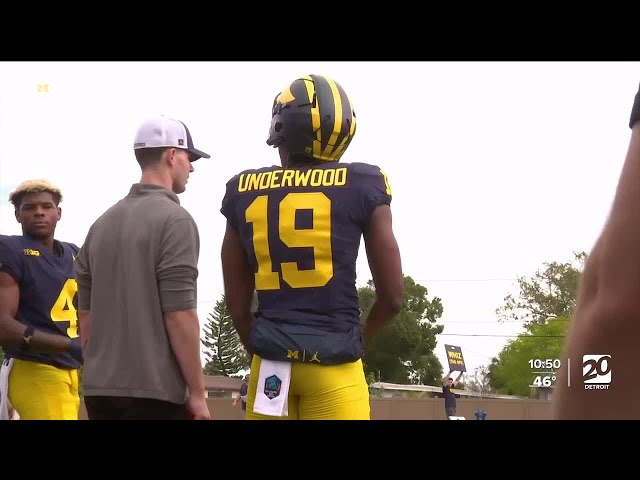 ⁣Bryce Underwood, Michigan practice in Tampa ahead of ReliaQuest Bowl