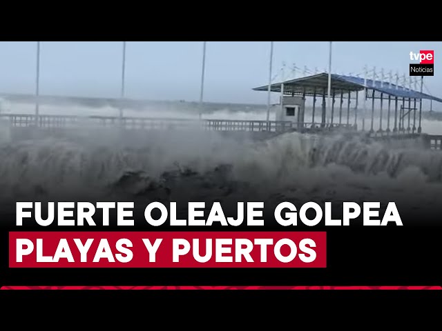 ⁣Fuerte oleaje causa estragos en el norte del país