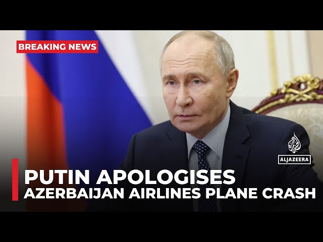 ⁣Putin apologises to Aliyev over 'tragic incident' with Azerbaijan Airlines plane crash