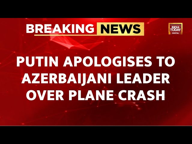 ⁣Russia's Putin Apologises To Azerbaijani Leader Over Plane Crash That Killed 38