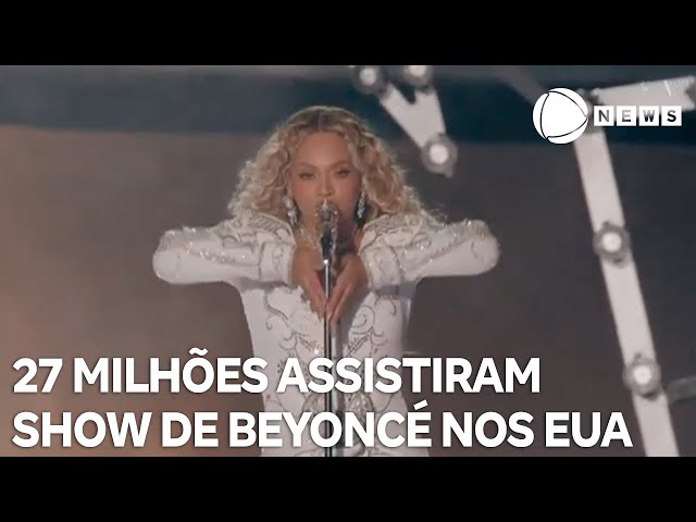 ⁣Mais de 27 milhões assistem show de intervalo de Beyoncé durante jogo de futebol americano